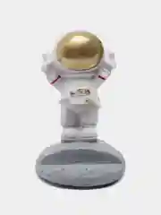 Серый металлик подставка для смартфона/ держатель "Космонавт"/ Подставка для планшета/ фигурка космонавта