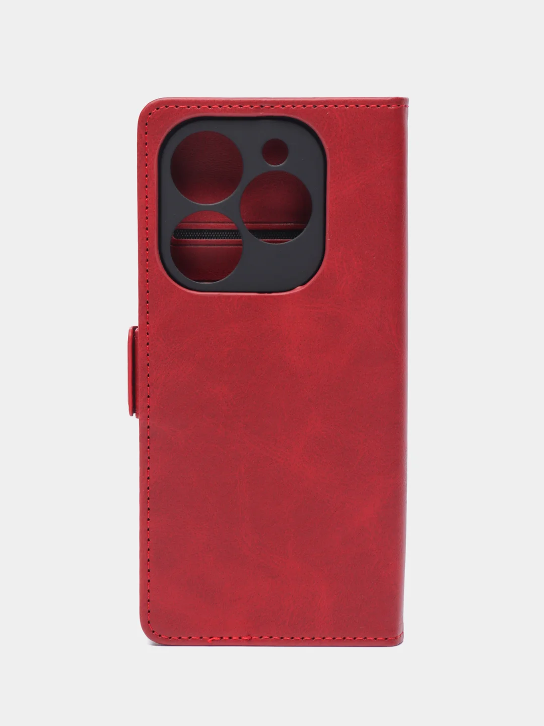 Красный чехол-книжка Infinix HOT 40 i (Инфиникс Хот 40 Ай) c боковым магнитом