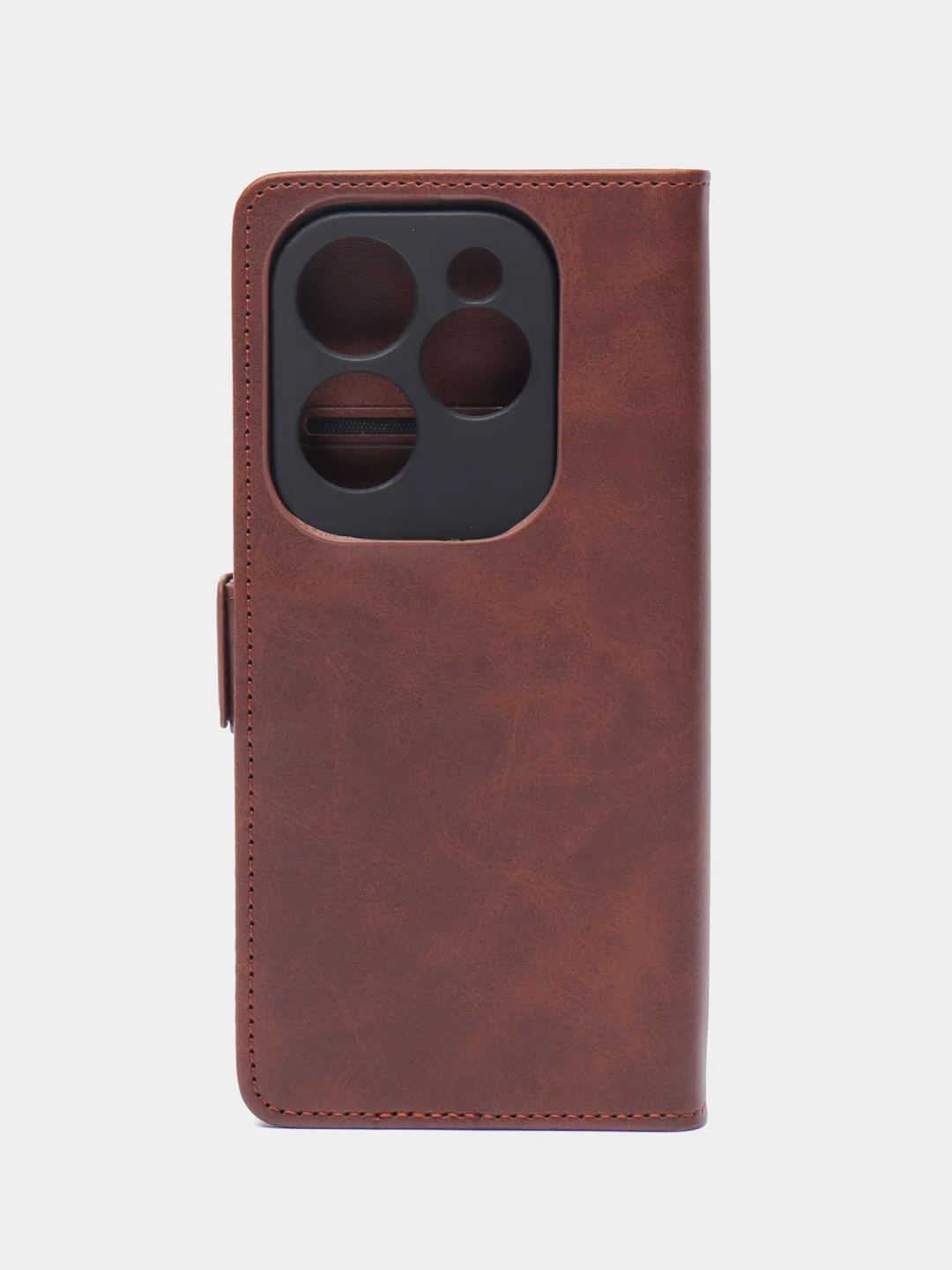 Коричневый чехол-книжка Tecno Spark 20 Pro (Техно Спарк 20 Про) с боковым магнитом