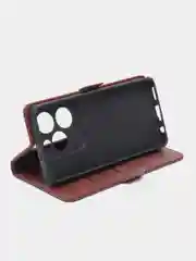 Коричневый чехол-книжка Tecno Spark 20 Pro (Техно Спарк 20 Про) с боковым магнитом