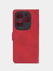 Красный чехол-книжка Tecno Spark 20 Pro (Техно Спарк 20 Про) с боковым магнитом