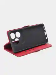 Красный чехол-книжка Tecno Spark 20 Pro (Техно Спарк 20 Про) с боковым магнитом