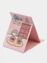 Розовый зеркало складное настольное 21 х 14,5 см