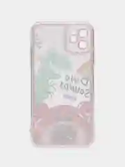 Бежевый меланж чехол на iPhone 7/8 Plus/X/XS/XR/11/12/13/14 Pro Max/15 Pro айфон про макс прозрачный