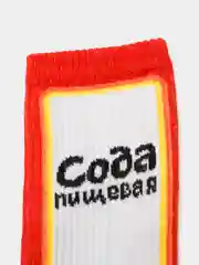Алый носки с принтом "Сода", "Соль", "Сахар"