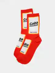 Алый носки с принтом "Сода", "Соль", "Сахар"