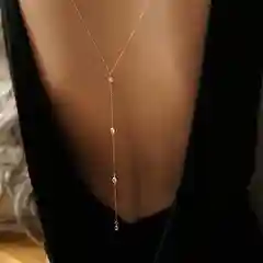 Золотой женская цепочка-колье, с подвеской