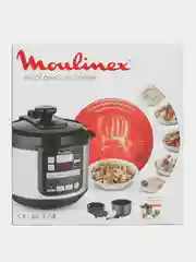 Мультиварка-скороварка Moulinex CE620D32, 1000Вт, серебристый/черный