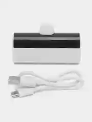 Белый компактный внешний аккумулятор, повер банк мини, 5000 mAh