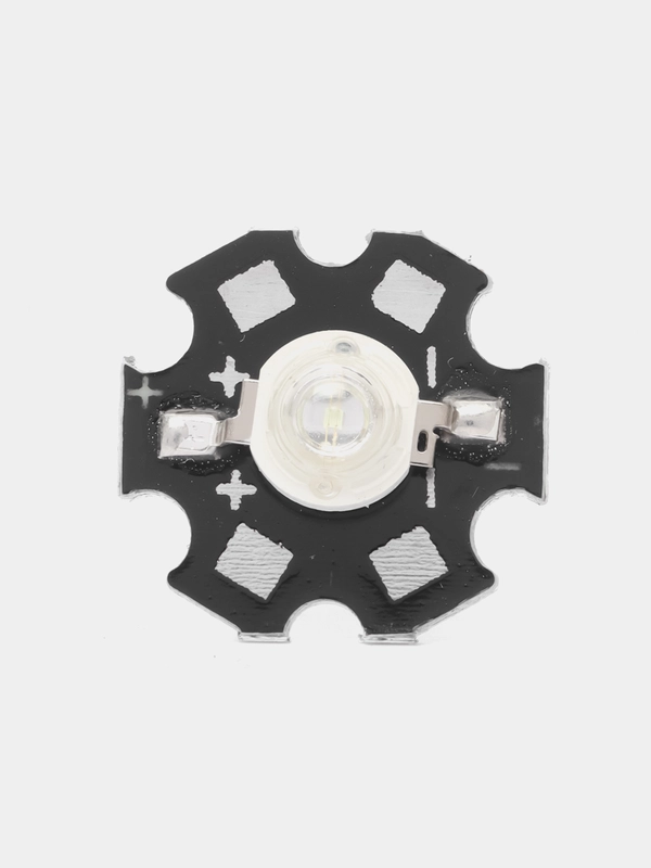 3 штуки! Мощный светодиод ES-STAR-1W Зеленый, 60-70 Люменов, 520-525nm (Ф)