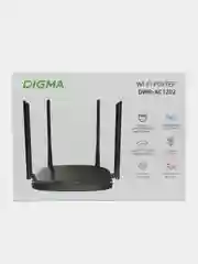 Wi-Fi роутер Digma DWR-AC1202, AC1200, черный