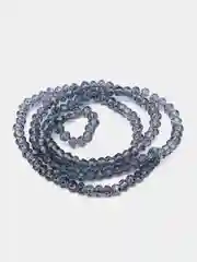 Серый бусины рондели стеклянные граненые