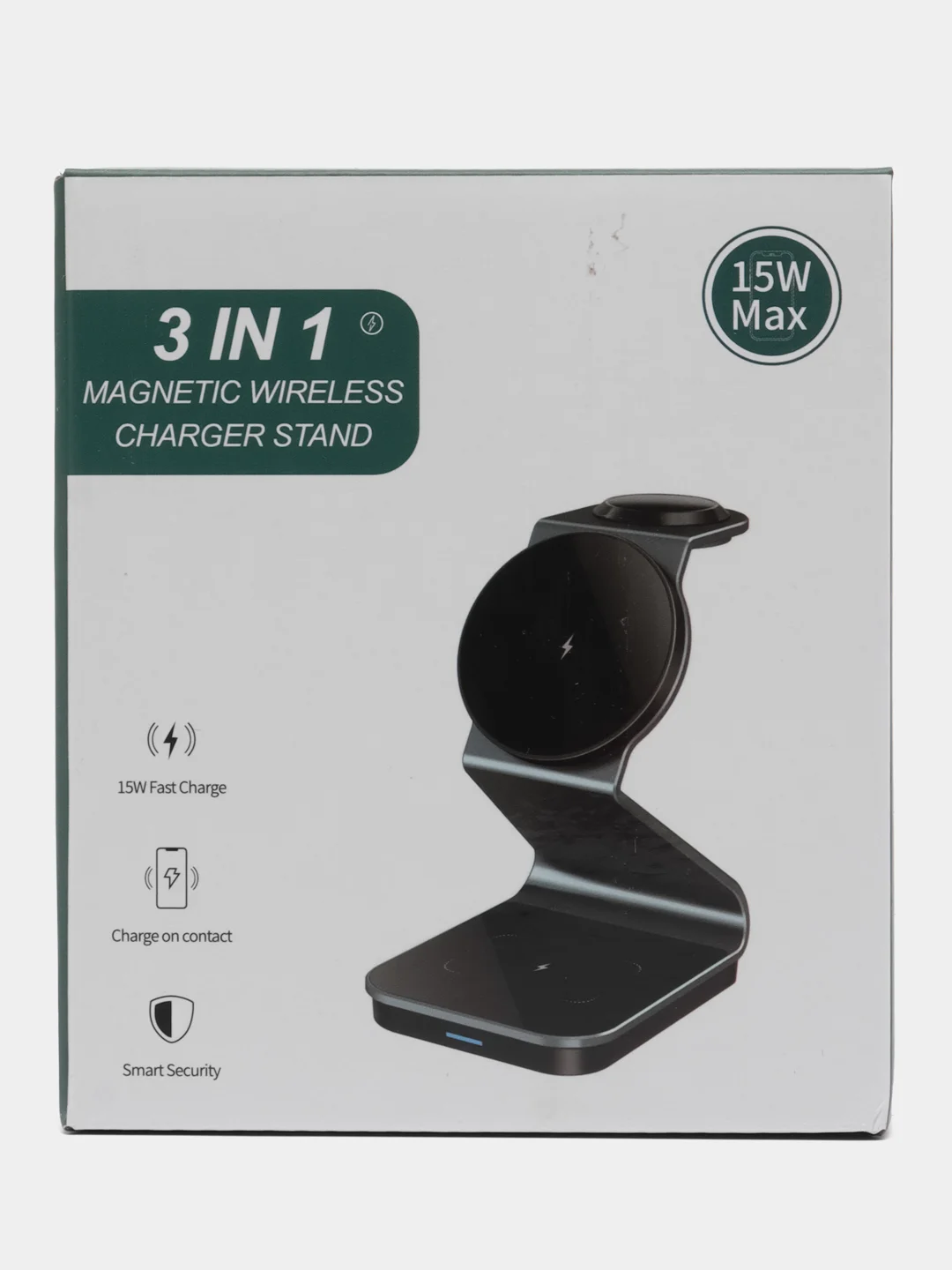 Темно-синий беспроводная зарядка MagSafe, 3 в 1, для iPhone, AirPods, Apple Watch, быстрая зарядка 15W