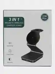 Темно-синий беспроводная зарядка MagSafe, 3 в 1, для iPhone, AirPods, Apple Watch, быстрая зарядка 15W