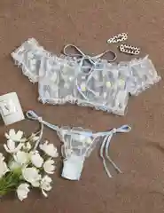 Комплект женского нижнего белья, топ, лиф, трусы, подарок, женское белье