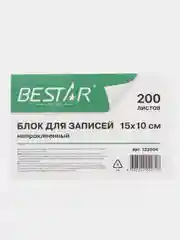 Блок для записей BESTAR непроклеенный, блок 15х10 см, 200 листов, белый