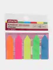 Клейкие закладки  Attache Стрелки, 12х44 мм, (5 цветов х 20 листов)