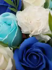 Голубой букет из мыла "Розы", подарочный, в коробке, 9 шт