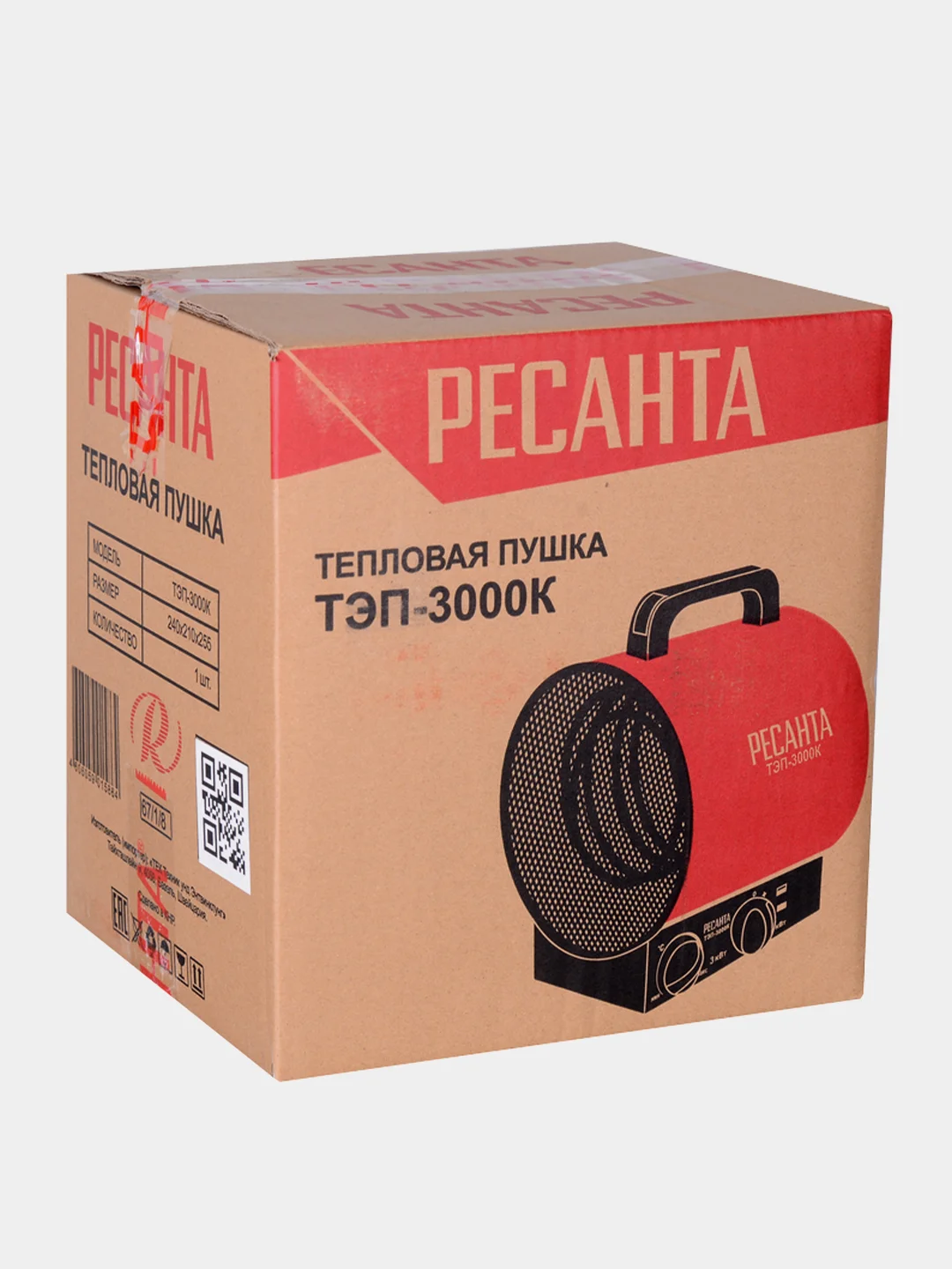 Тепловая электрическая пушка ТЭП-3000К (круглая) Ресанта