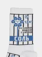 Алый носки с принтом "Сода", "Соль", "Сахар"