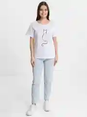 Белый женская футболка