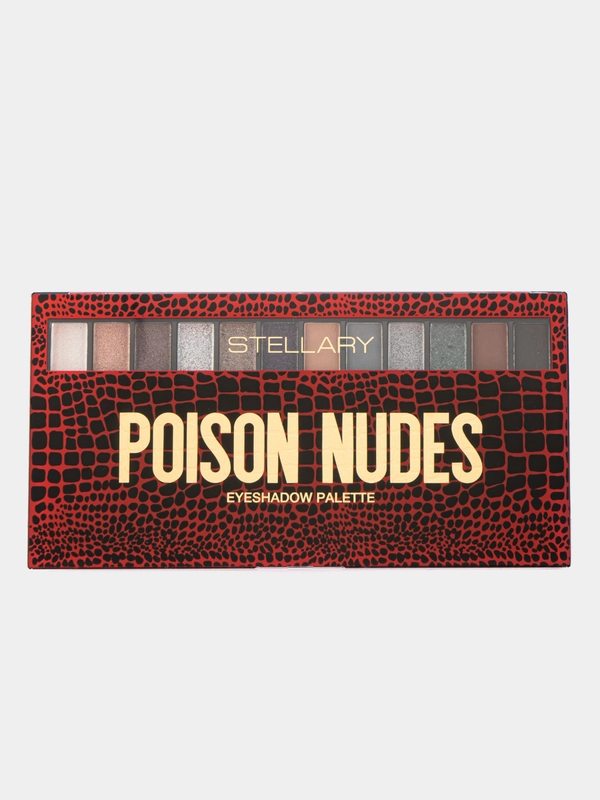 Палетка теней для век STELLARY Poison nudes, 12 оттенков, 102,5 г