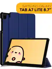 Красный чехол-книжка КАРТОФАН для планшета Samsung Tab A7 Lite 8.7" (2021) с функцией подставки