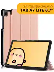 Красный чехол-книжка КАРТОФАН для планшета Samsung Tab A7 Lite 8.7" (2021) с функцией подставки