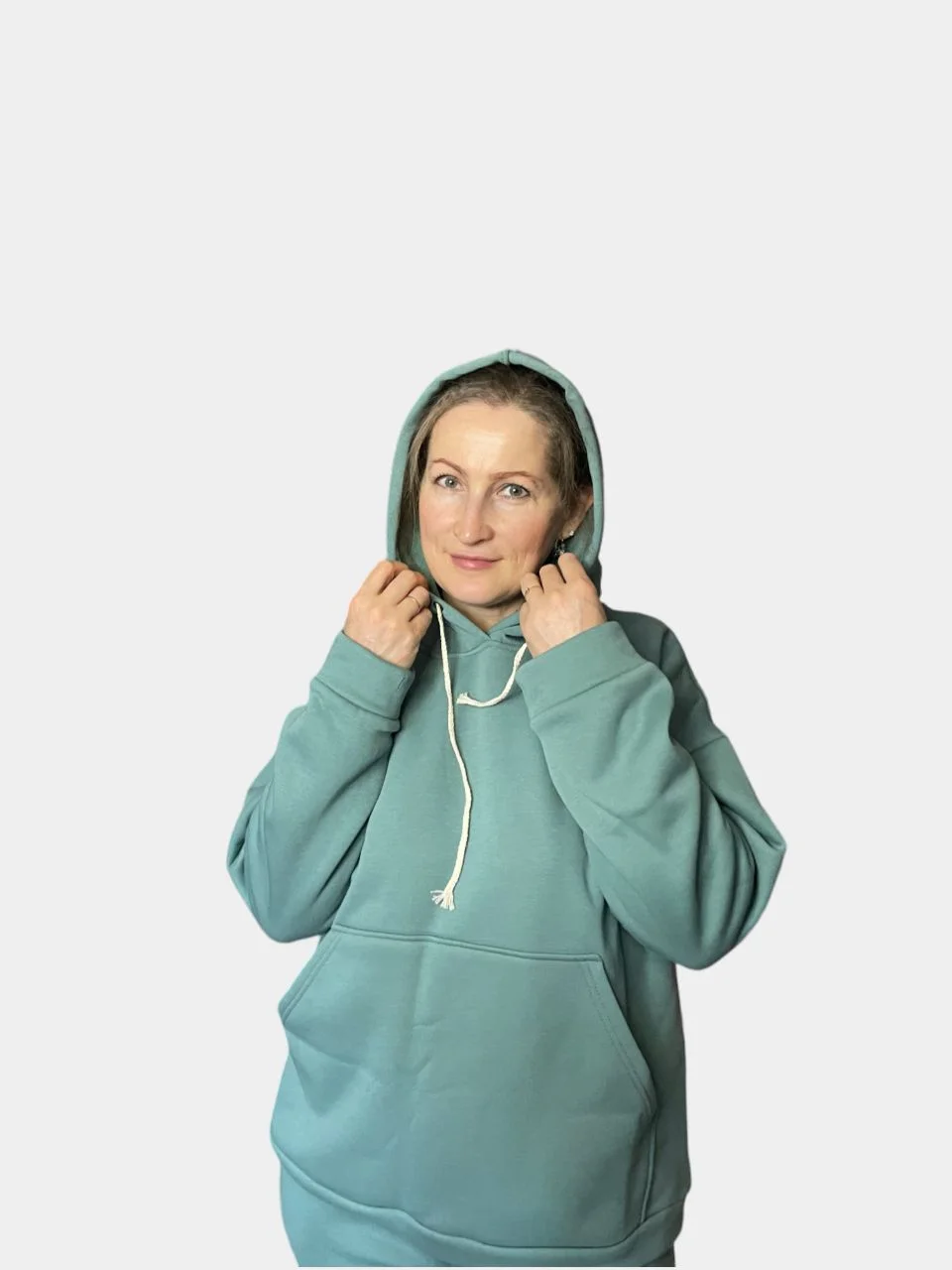Мятный костюм двойка утепленный, женский спортивный костюм с начесом, большие размеры