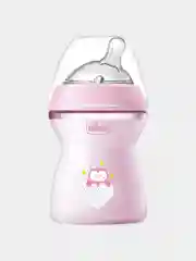 Бутылочка CHICCO Natural Feeling,2мес.+,сил.соска с флексорами,250мл., розовая