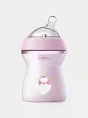 Бутылочка CHICCO Natural Feeling,2мес.+,сил.соска с флексорами,250мл., розовая