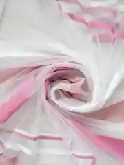 Коралловый меланж тюль сетка в полоску, 8 цветов