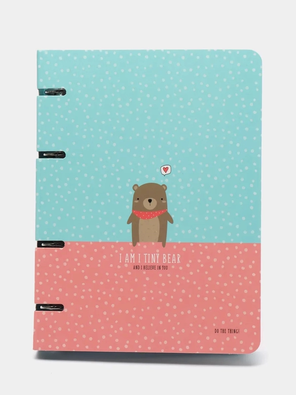Тетрадь на кольцах А5, 120 л., "Tiny bear"