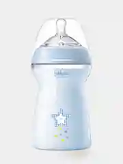 Бутылочка Natural Feeling,6мес.+,сил.соска с флексорами,330мл., голубая
