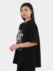 Черный футболка женская оверсайз