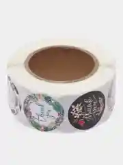 Наклейки в рулоне "Цветы", 500 шт, 2,5 х 2,5 см
