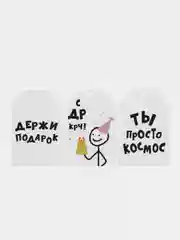 Бежевый меланж шильдик  для подарков,цветов набор 6 шт., 7 х 5 см