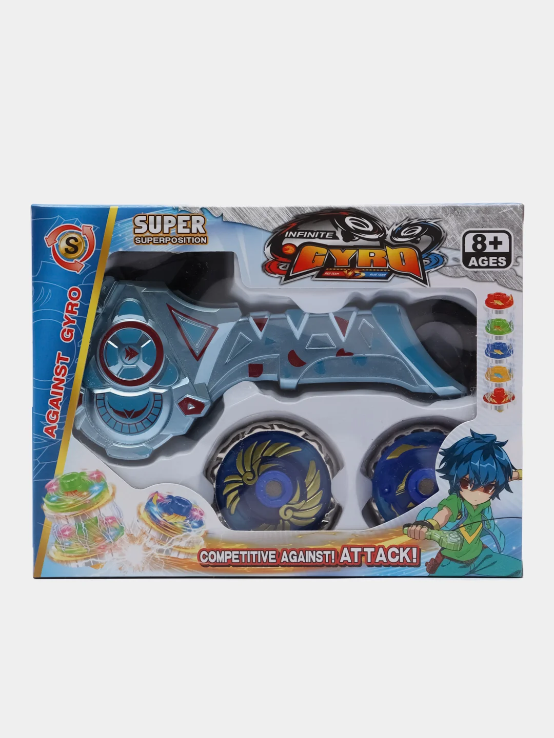 Голубой инфинити надо запускатель волчков Супер Меч, infinity nado/BeyBlade (Инфинити Гуро)/Волчок