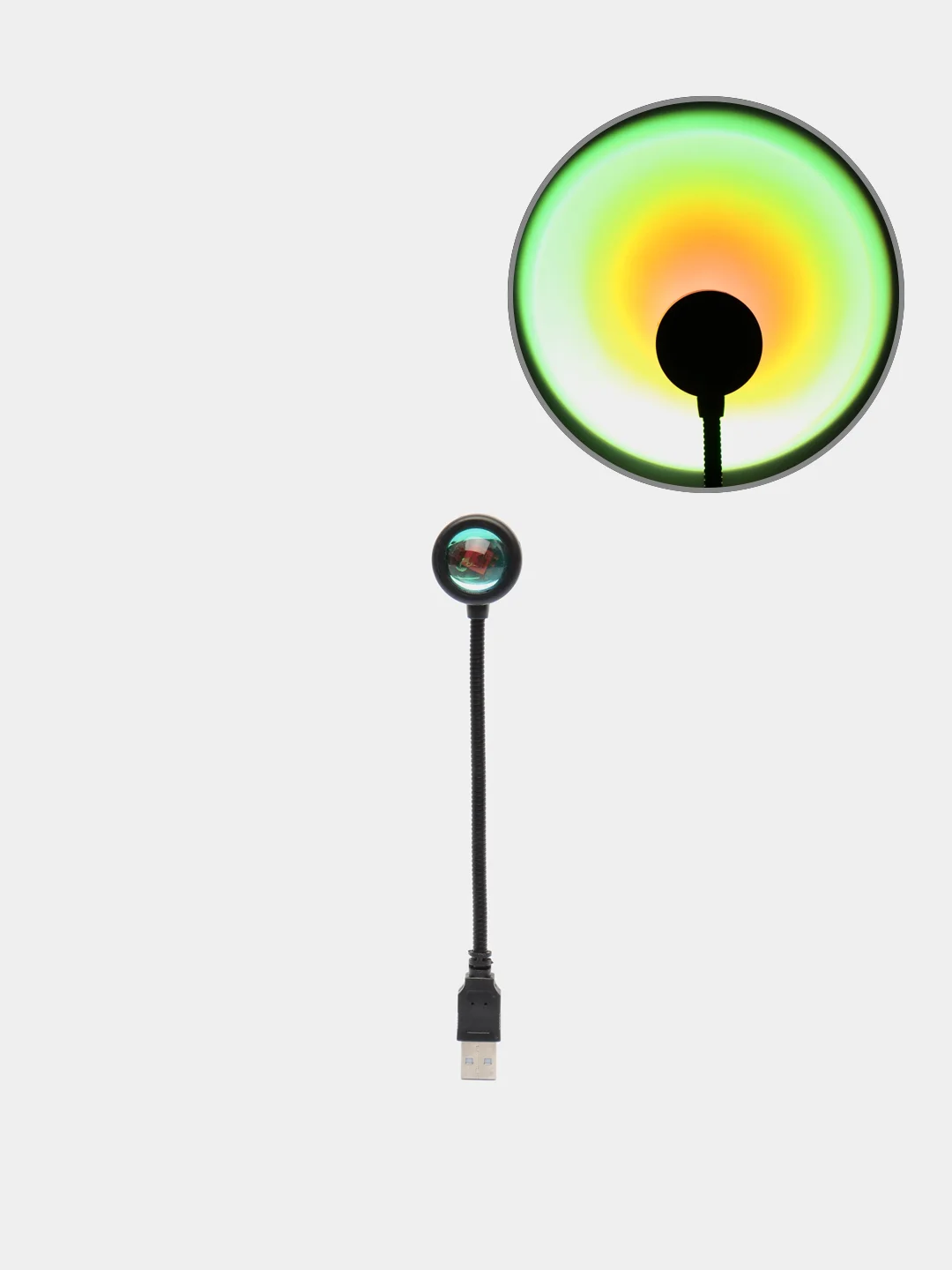 Разноцветный usb-лампа "закат" гибкая, USB, 4 вида света, для фотосъемки, свет как в пинтерест