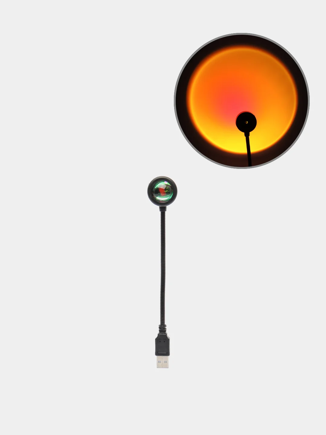 Желтый usb-лампа "закат" гибкая, USB, 4 вида света, для фотосъемки, свет как в пинтерест