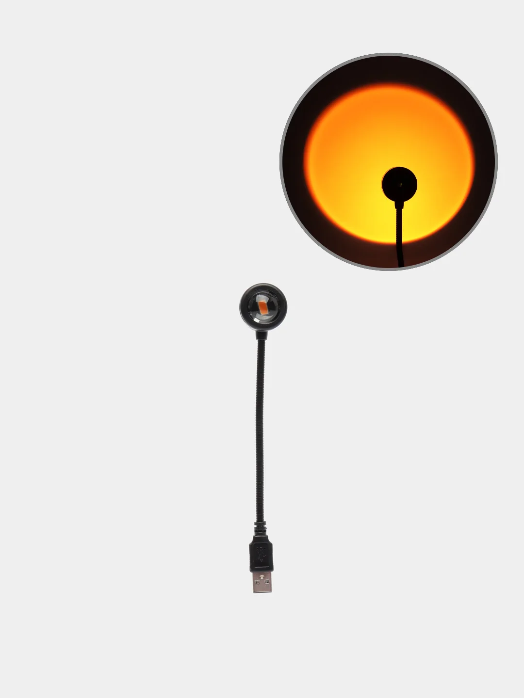 Желтый usb-лампа "закат" гибкая, USB, 4 вида света, для фотосъемки, свет как в пинтерест