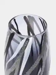 Серебряный ваза для цветов "Волны", стекло