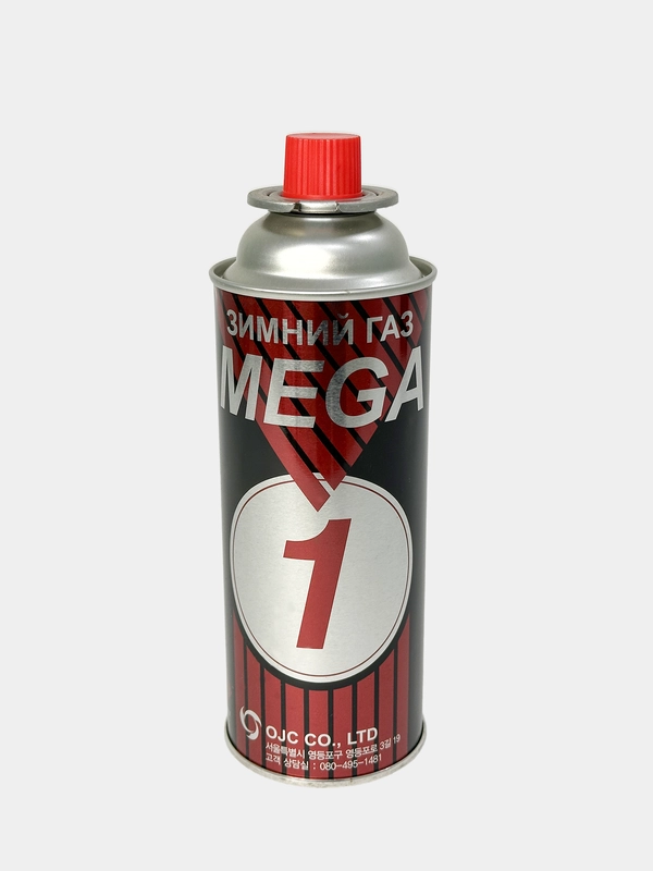 Газовый баллон "Мега 1", 220 гр, Корея, для портативных горелок, плит