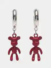 Розовый серьги бублики с мишками, с надписью "Love", kaws, bearbrick