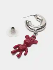 Розовый серьги бублики с мишками, с надписью "Love", kaws, bearbrick