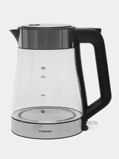 Черный чайник электрический с подсветкой Starwind SKG5032 1.7л / SKG1052 1.8л / SKG5210 1.7л