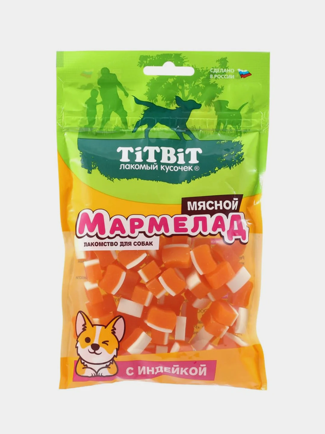 Лакомство для собак TiTBiT Мармелад мясной, 120 г