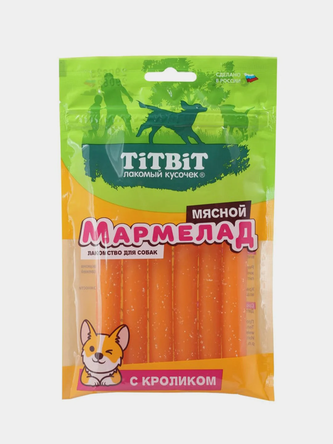 Лакомство для собак TiTBiT Мармелад мясной, 120 г