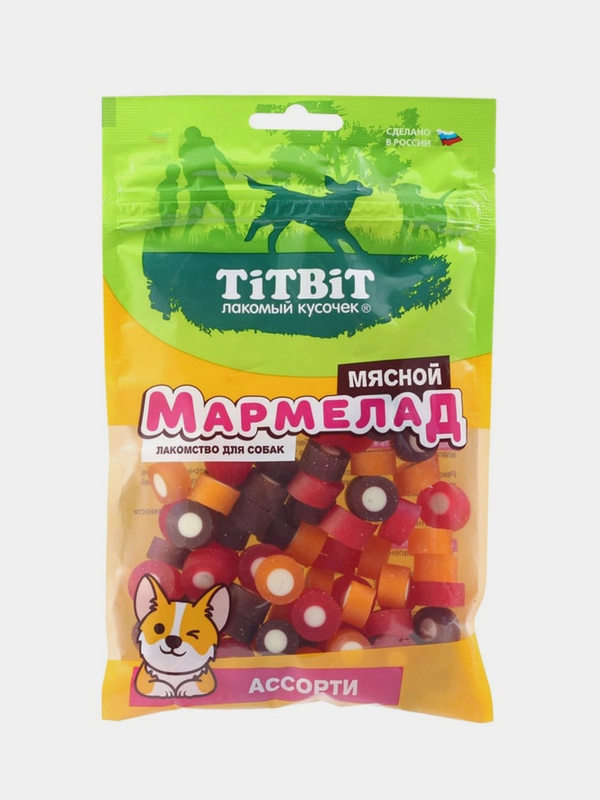 Лакомство для собак TiTBiT Мармелад мясной, 120 г