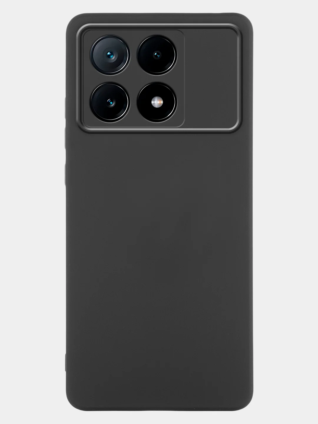 Черный чехол для Xiaomi Poco X6 Pro/ Redmi K70E силиконовый BROSCORP матовый/ прозрачный тонкий